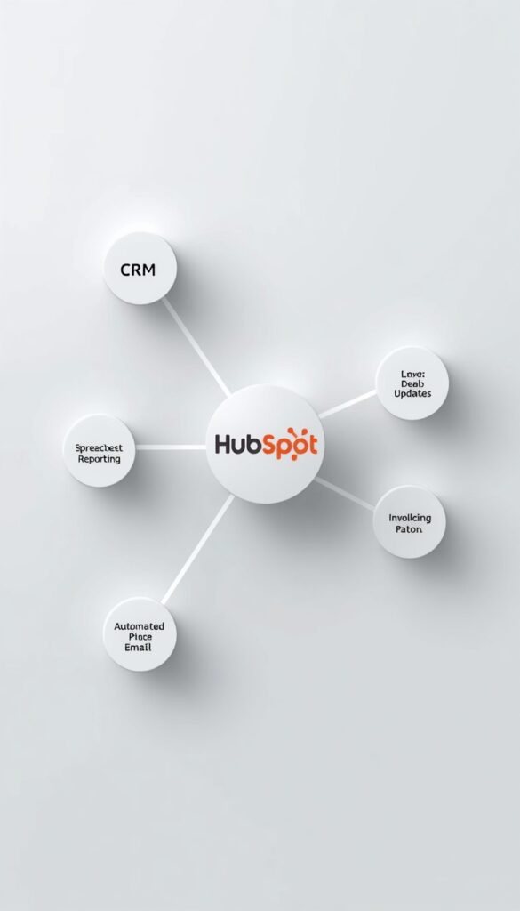 CRM systems integration connecting sales CRM email reporting and invoicing into one unified automated ecosystem